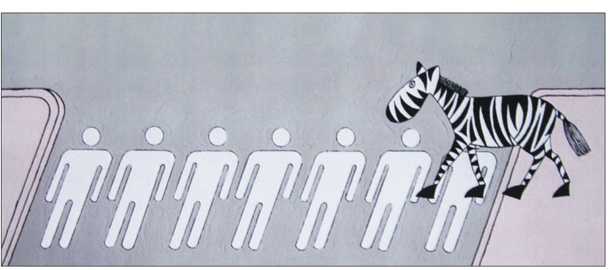 Wernisaż wystawy rysunków satyrycznych.